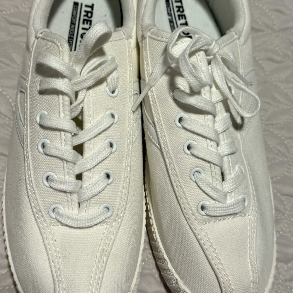 EUC Tretorn Nylite Plus White Canvas Sneakers Size 9M - Picture 4 of 6